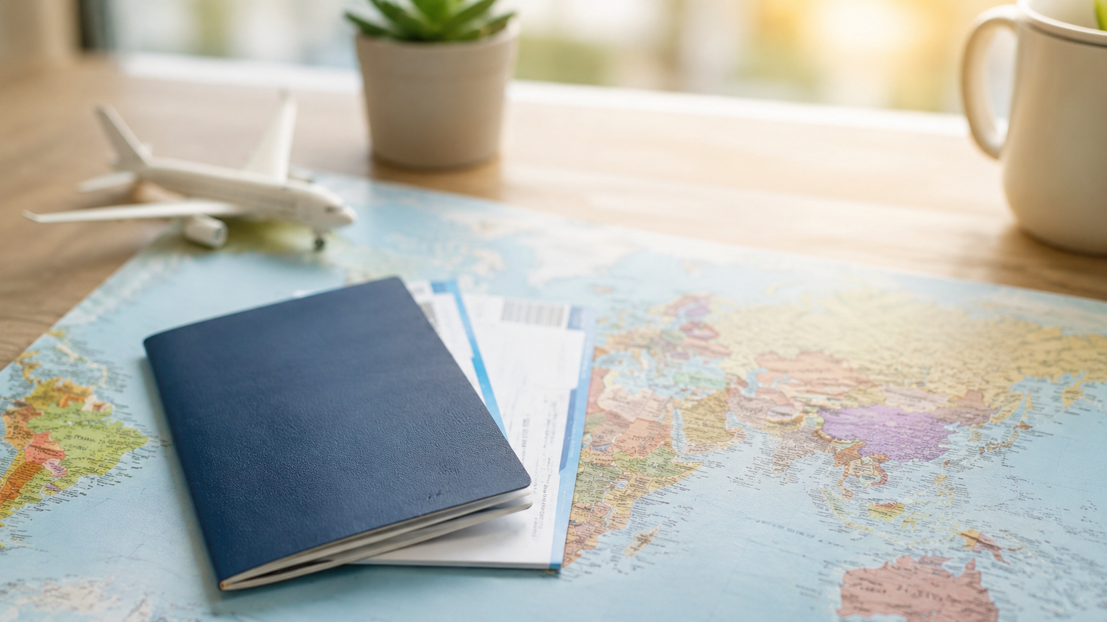 Passport and boarding pass